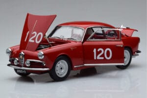 Alfa Romeo Giulietta SV #120 Mille Miglia 1956 Kyosho 1:18 08957A メタル - 画像 2/9