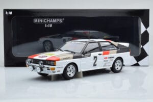 Audi Quattro Audi Sport #1 H. Mikkola / A. Hertz Winners International Swedish Rally 1981 Minichamps 1:18 155811102 メタル - 画像 6/6