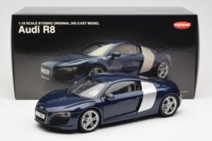 Audi R8 4.2 FSI V8 ブルー Kyosho 1:18 09213BL メタル - 画像 8/8