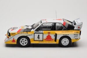 Audi Sport Quattro S1 E2 #4 S. Blomqvist / B. Cederberg Rally 1000 Lakes 1985 IXO 1:18 18RMC161A メタル - 画像 3/6