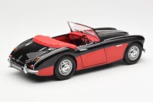 Austin-Healey 3000 Mk I Spider ブラック レッド Kyosho 1:18 08141KR メタル - 画像 3/8