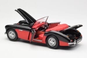 Austin-Healey 3000 Mk I Spider ブラック レッド Kyosho 1:18 08141KR メタル - 画像 5/8