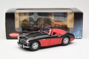 Austin-Healey 3000 Mk I Spider ブラック レッド Kyosho 1:18 08141KR メタル - 画像 8/8