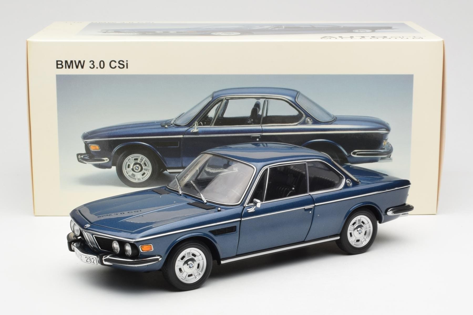 BMW 3.0 CSi E9 ブルーメタリック AUTOart 1:18 70672 メタル - 画像 8/8