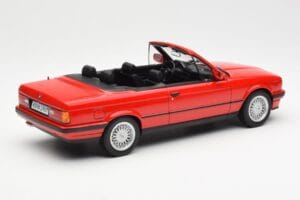 BMW 318i E30 カブリオレ レッド Norev 1:18 183210 メタル - 画像 2/6