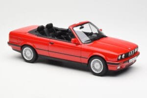 BMW 318i E30 カブリオレ レッド Norev 1:18 183210 メタル - 画像 4/6