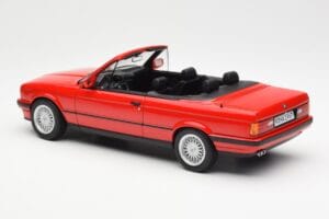 BMW 318i E30 カブリオレ レッド Norev 1:18 183210 メタル - 画像 5/6