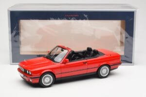 BMW 318i E30 カブリオレ レッド Norev 1:18 183210 メタル - 画像 6/6