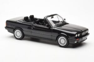 BMW 325i E30 カブリオレ ブラック メタリック Norev 1:18 183211 メタル - 画像 4/6