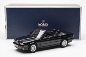BMW 325i E30 カブリオレ ブラック メタリック Norev 1:18 183211 メタル - 画像 6/6