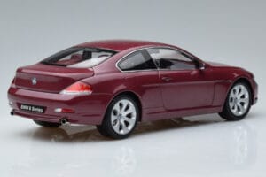 BMW 645Ci E63 ダークレッド Kyosho 1:18 08701CR メタル - 画像 3/7