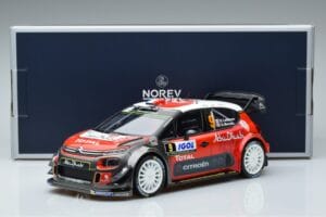Citroen C3 WRC #9 S. Lefebvre / G. Moreau Tour de Corse 2017 Norev 1:18 181633 メタル - 画像 6/6