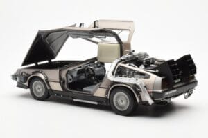 DeLorean DMC-12 Time Machine Back to the Future シルバー Sun Star 1:18 2711 メタル - 画像 7/8