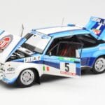 Fiat 131 Abarth #5 Team Fiat Works Rally Portugal 1980 Kyosho 1:18 08376A メタル - image 2 of 8