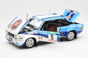 Fiat 131 Abarth #5 Team Fiat Works Rally Portugal 1980 Kyosho 1:18 08376A メタル - 画像 2/8