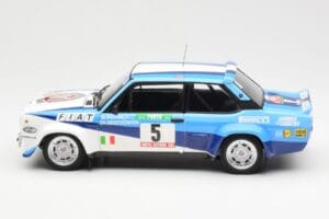 Fiat 131 Abarth #5 Team Fiat Works Rally Portugal 1980 Kyosho 1:18 08376A メタル - 画像 4/8
