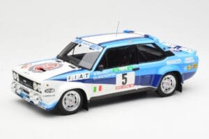 Fiat 131 Abarth #5 Team Fiat Works Rally Portugal 1980 Kyosho 1:18 08376A メタル