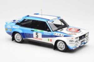 Fiat 131 Abarth #5 Team Fiat Works Rally Portugal 1980 Kyosho 1:18 08376A メタル - 画像 6/8