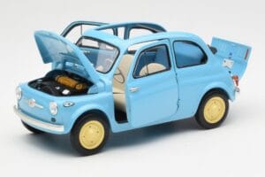 Fiat Nuova 500 チェレステ ブルー Kyosho 1:18 08966LB メタル - 画像 2/8