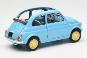 Fiat Nuova 500 チェレステ ブルー Kyosho 1:18 08966LB メタル - 画像 3/8