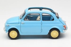 Fiat Nuova 500 チェレステ ブルー Kyosho 1:18 08966LB メタル - 画像 4/8