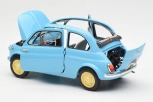 Fiat Nuova 500 チェレステ ブルー Kyosho 1:18 08966LB メタル - 画像 5/8