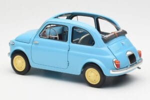 Fiat Nuova 500 チェレステ ブルー Kyosho 1:18 08966LB メタル - 画像 7/8