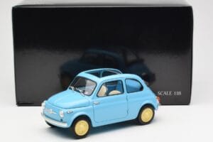 Fiat Nuova 500 チェレステ ブルー Kyosho 1:18 08966LB メタル - 画像 8/8