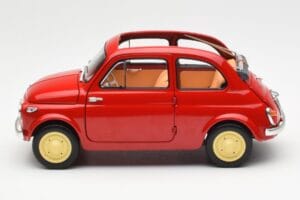 Fiat Nuova 500 コーラル レッド Kyosho 1:18 08966R メタル - 画像 4/8