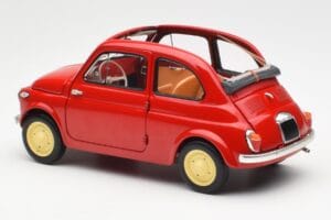 Fiat Nuova 500 コーラル レッド Kyosho 1:18 08966R メタル - 画像 7/8
