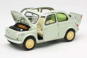 Fiat Nuova 500 クリア グリーン Kyosho 1:18 08966LG メタル - 画像 2/8