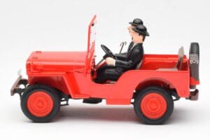 Jeep Willys Tintin 2 フィギュア UT Models 1:18 180150000 メタル - 画像 3/6