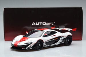 McLaren P1 GTR グロスホワイト レッドストライプ AUTOart 1:18 81541 コンポジット - 画像 7/7