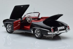 Mercedes 190 SL W121 カブリオレ ブラック Minichamps 1:18 100037030 メタル - 画像 7/8