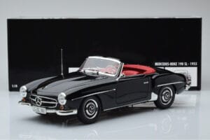 Mercedes 190 SL W121 カブリオレ ブラック Minichamps 1:18 100037030 メタル - 画像 8/8