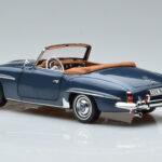 Mercedes 190 SL W121 Roadster ブルー Norev 1:18 - image 7 of 8