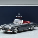 Mercedes 190 SL W121 Roadster グレー Norev 1:18 183402 メタル - image 8 of 8