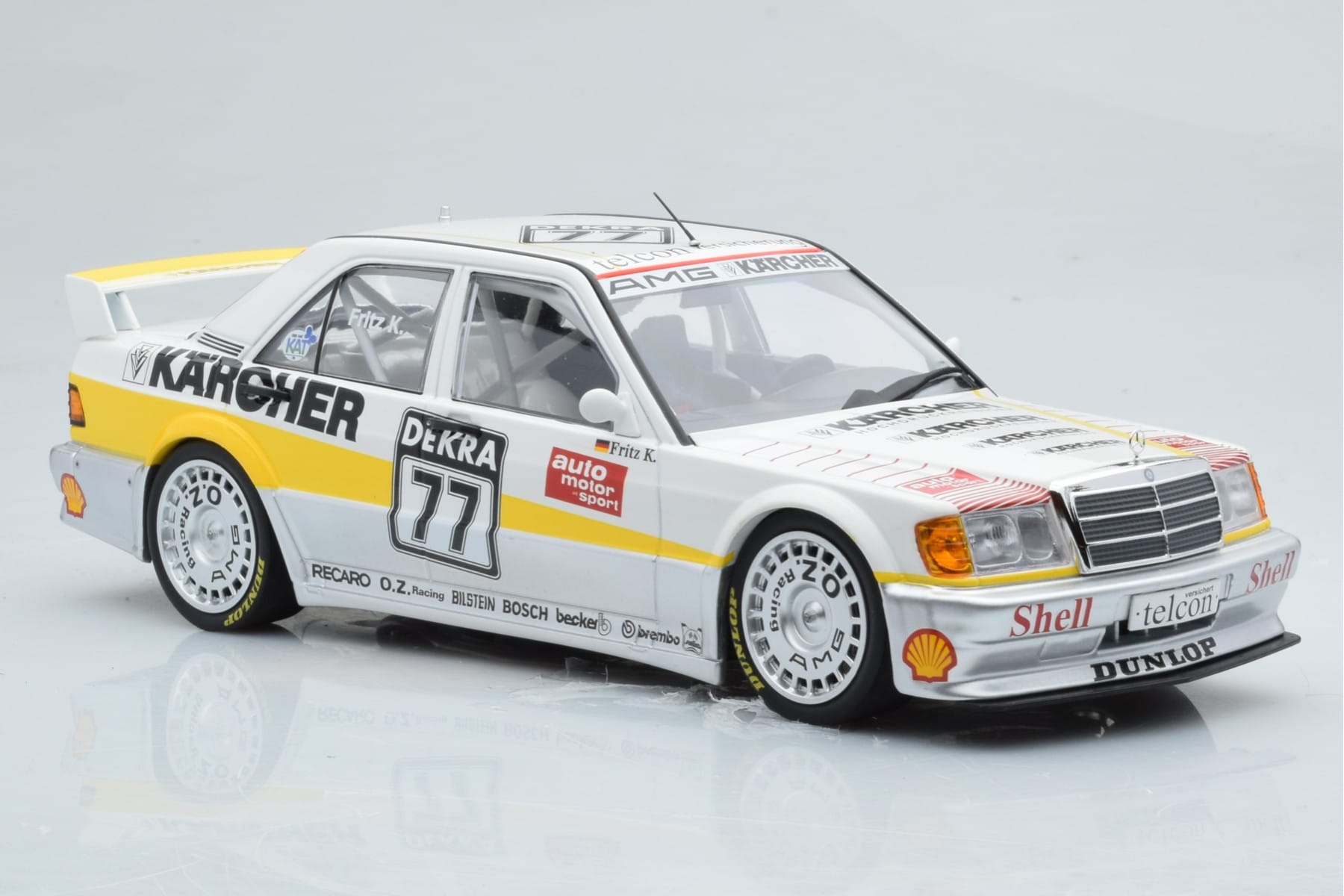 Mercedes 190E 2.5-16 W201 EVO 1 Karcher #77 F. Kreutzpointer Team AMG-Mercedes DTM 1990 Minichamps 1:18 155903677 メタル - 画像 4/6