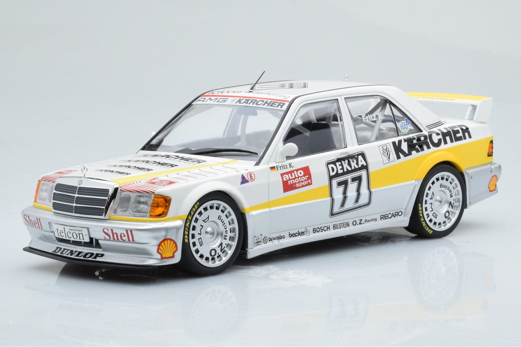 Mercedes 190E 2.5-16 W201 EVO 1 Karcher #77 F. Kreutzpointer Team AMG-Mercedes DTM 1990 Minichamps 1:18 155903677 メタル