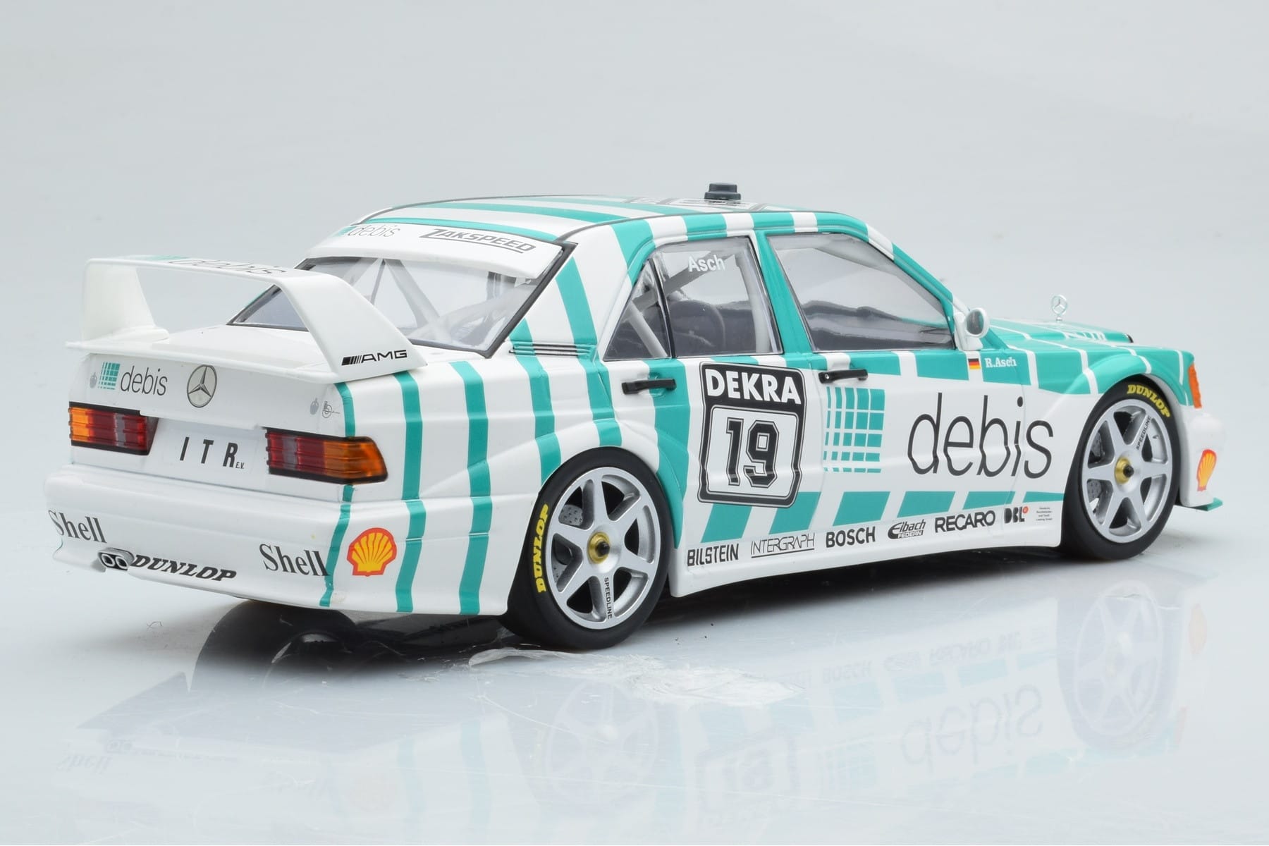 Mercedes 190E 2.5-16 W201 EVO 2 Debis #19 R. Asch Team Zackspeed DTM 1991 Minichamps 1:18 155913619 メタル - 画像 2/6