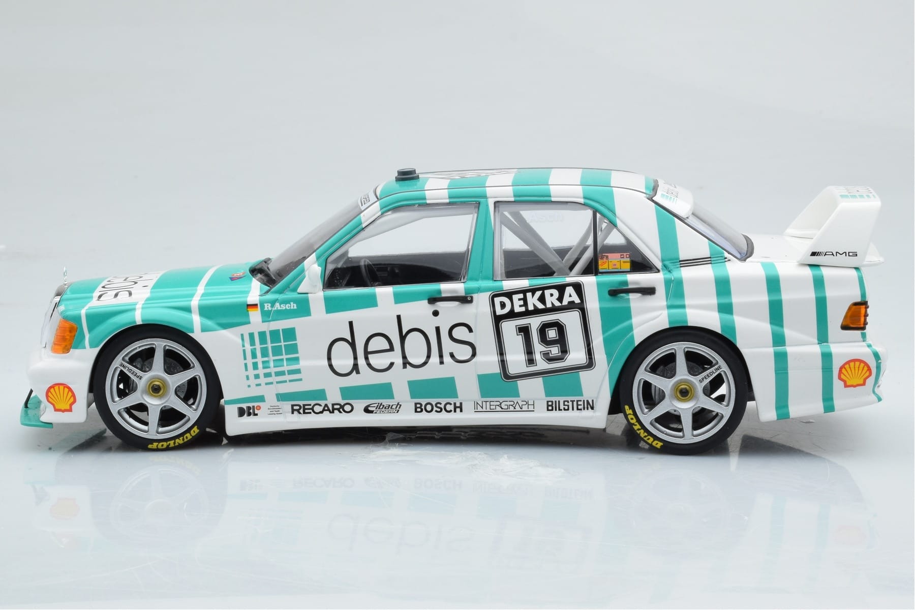 Mercedes 190E 2.5-16 W201 EVO 2 Debis #19 R. Asch Team Zackspeed DTM 1991 Minichamps 1:18 155913619 メタル - 画像 3/6