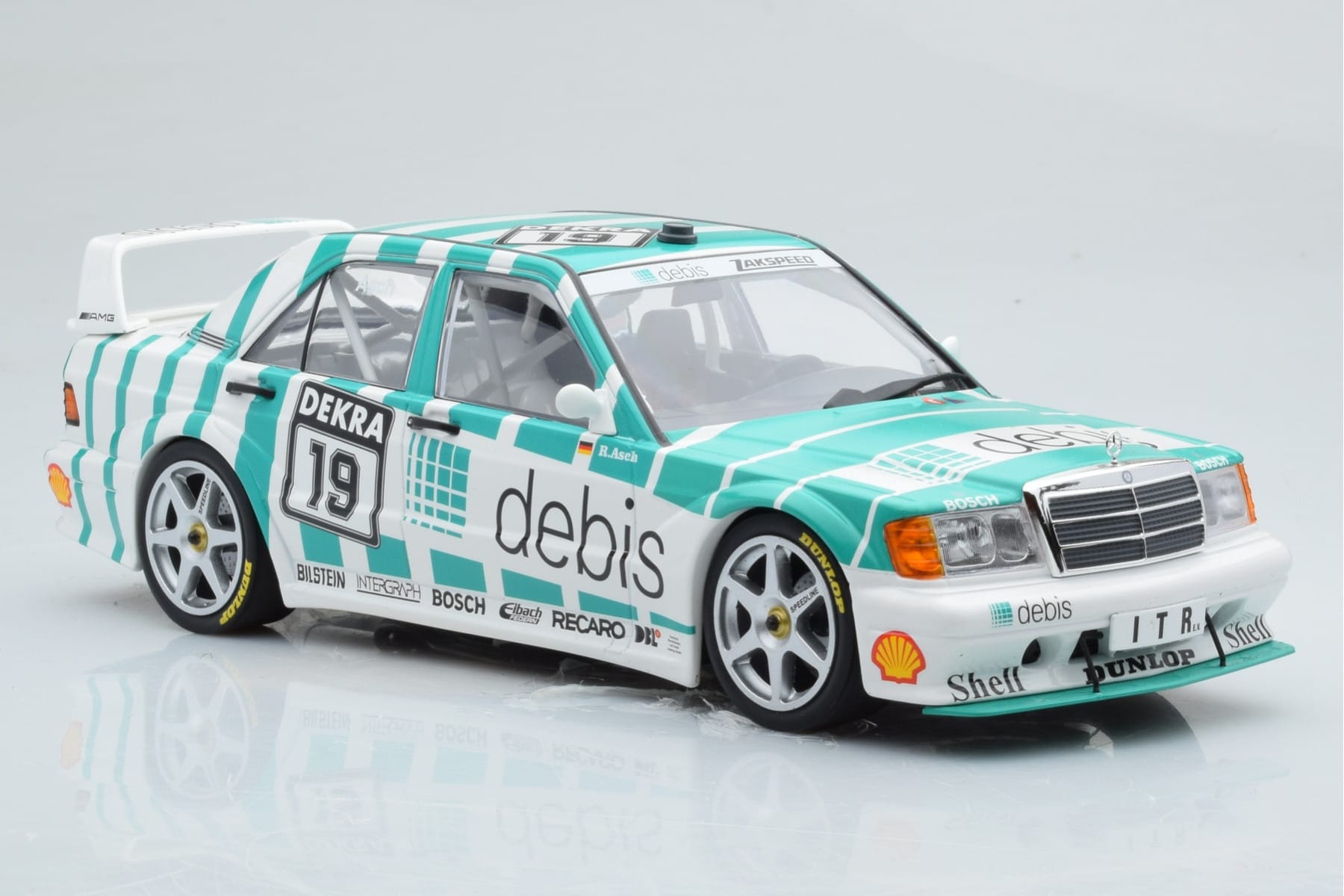 Mercedes 190E 2.5-16 W201 EVO 2 Debis #19 R. Asch Team Zackspeed DTM 1991 Minichamps 1:18 155913619 メタル - 画像 4/6