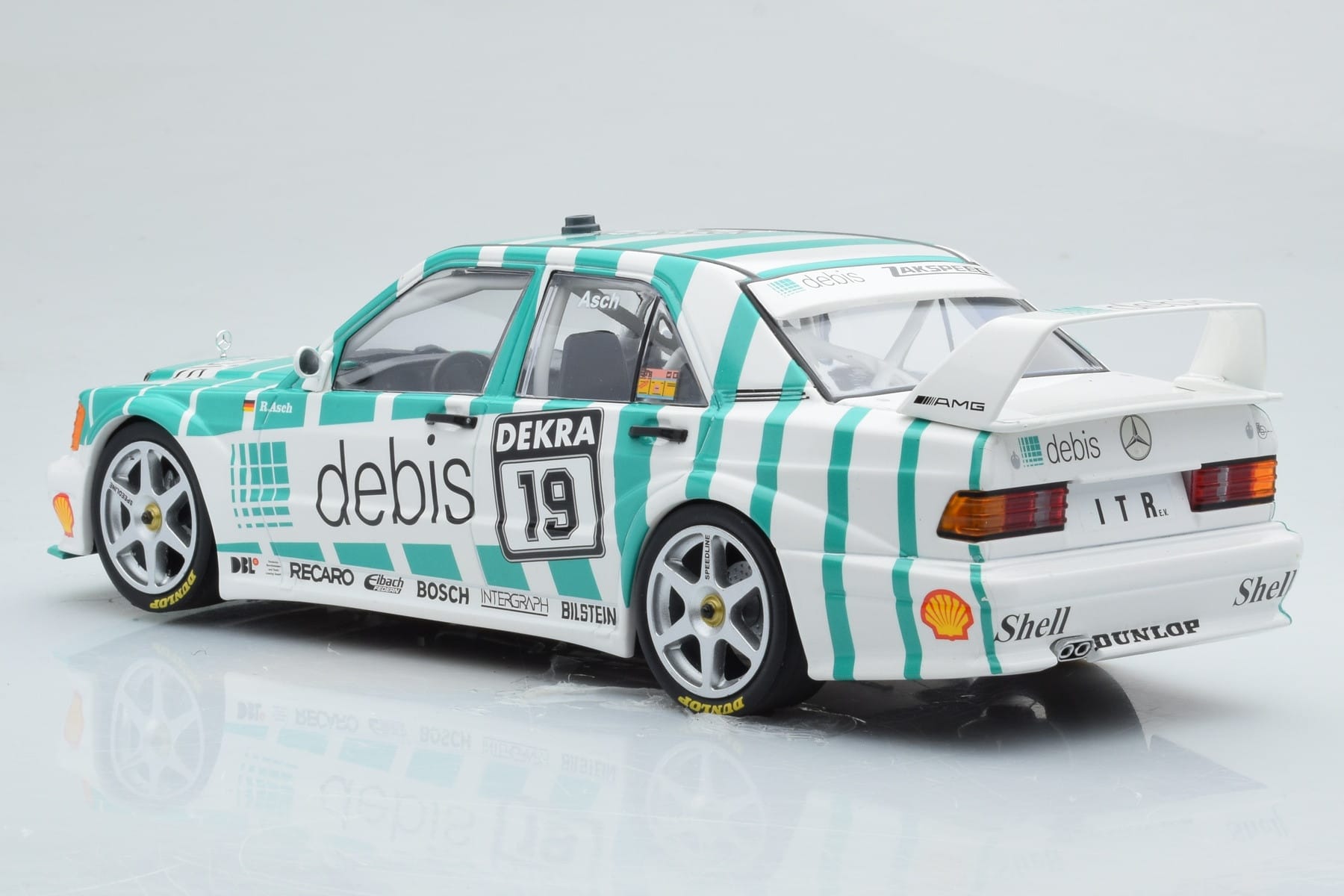 Mercedes 190E 2.5-16 W201 EVO 2 Debis #19 R. Asch Team Zackspeed DTM 1991 Minichamps 1:18 155913619 メタル - 画像 5/6