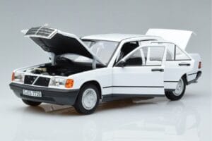Mercedes 190 E W201 ホワイト Norev 1:18 183820 メタル - 画像 2/7