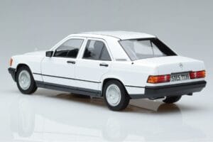 Mercedes 190 E W201 ホワイト Norev 1:18 183820 メタル - 画像 6/7