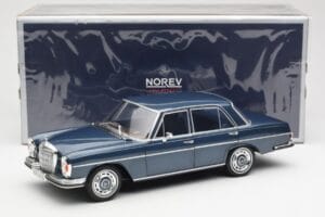 Mercedes 280 SE W108 ダークブルー メタリック Norev 1:18 183534 メタル - 画像 8/8
