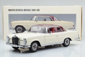 Mercedes 280 SE W108 ホワイト AUTOart 1:18 76287 メタル - 画像 8/8