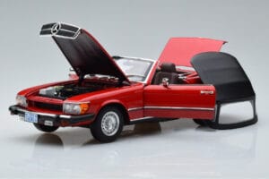 Mercedes 450 SL R107 USバージョン レッド Norev 1:18 183729 メタル - 画像 2/8