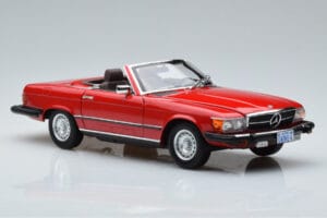 Mercedes 450 SL R107 USバージョン レッド Norev 1:18 183729 メタル - 画像 6/8