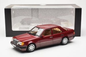 Mercedes 500E W124 レッドメタリック ディーラーエディション Norev 1:18 B66040699 メタル - 画像 8/8